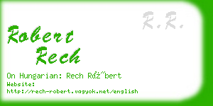 robert rech business card